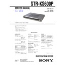 Sony HTD-710SF, HTD-710SS, HTR-210SS, HT-SS600, STR-KS600P Service Manual
