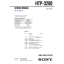 Sony HTP-3200 Service Manual