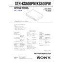 Sony HTP-32SS, HT-SF800M, STR-KS600PM, STR-KS600PW Service Manual