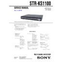 Sony HTP-78SS, HT-SF1100, HT-SS1100, STR-KS1100 Service Manual