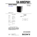 Sony HTR-6100, HTR-6600, HT-SL600, HT-SL800, SA-WMSP601 Service Manual