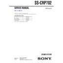 Sony HTR-6600, SS-CRP702 Service Manual