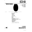 Sony ICD-30, ICD-50 Service Manual