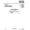 Sony ICD-50 Service Manual