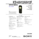 icd-ax412, icd-ax412f service manual