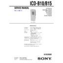 icd-b10, icd-b15 service manual