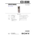 Sony ICD-B300 (serv.man2) Service Manual