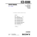 Sony ICD-B300 Service Manual