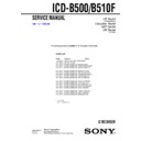 Sony ICD-B500, ICD-B510F Service Manual