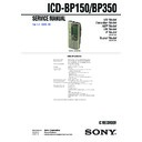 icd-bp150, icd-bp350 service manual