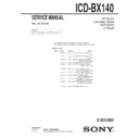 Sony ICD-BX140 Service Manual