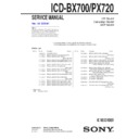 Sony ICD-BX700 Service Manual