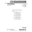 Sony ICD-BX800, ICD-BX800M Service Manual