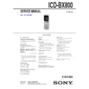 icd-bx800 service manual