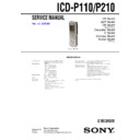 icd-p110, icd-p210 service manual
