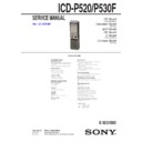 icd-p520, icd-p530f service manual