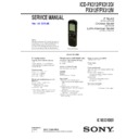 Sony ICD-PX312, ICD-PX312D, ICD-PX312F, ICD-PX312 M, ICD-PX312M (serv.man2) Service Manual