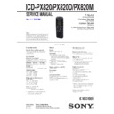 Sony ICD-PX820, ICD-PX820D, ICD-PX820M Service Manual