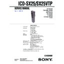 icd-sx25, icd-sx25vtp service manual