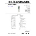 icd-sx46, icd-sx56, icd-sx66 service manual