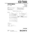 icd-tx650 service manual