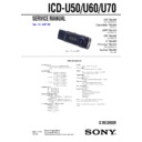 Sony ICD-U50, ICD-U60, ICD-U70 Service Manual