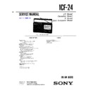 Sony ICF-24 (serv.man2) Service Manual