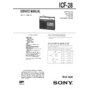 Sony ICF-28 Service Manual
