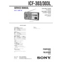 Sony ICF-303, ICF-303L Service Manual