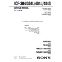 Sony ICF-304, ICF-304L, ICF-404L, ICF-404S Service Manual