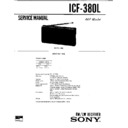 Sony ICF-380L Service Manual