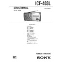 Sony ICF-403L Service Manual