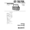 icf-703, icf-703l service manual