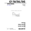 icf-704, icf-704l, icf-704s service manual