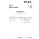 Sony ICF-8, ICF-8L (serv.man2) Service Manual