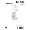Sony ICF-9600 Service Manual