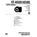 icf-a6500, icf-a6500l service manual