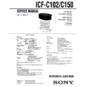 Sony ICF-C102, ICF-C150 (serv.man2) Service Manual