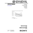 icf-c111, icf-c111l service manual