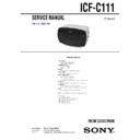 Sony ICF-C111 Service Manual
