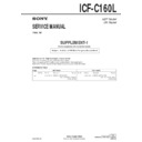 Sony ICF-C160L (serv.man2) Service Manual