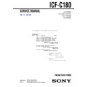Sony ICF-C180 Service Manual