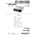 Sony ICF-C201, ICF-C205 (serv.man2) Service Manual