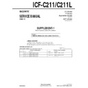Sony ICF-C211, ICF-C211L (serv.man2) Service Manual