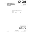 Sony ICF-C215 Service Manual