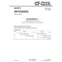 Sony ICF-C233L (serv.man2) Service Manual