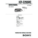 Sony ICF-C255RC (serv.man2) Service Manual