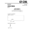 Sony ICF-C295 (serv.man2) Service Manual