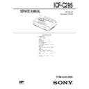 Sony ICF-C295 Service Manual