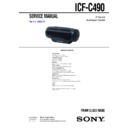 icf-c490, icf-cd863, icf-cd863l service manual